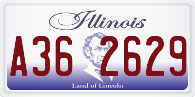 IL license plate A362629