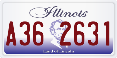 IL license plate A362631