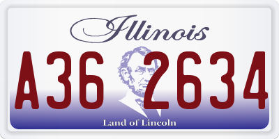 IL license plate A362634