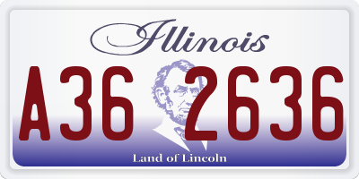 IL license plate A362636