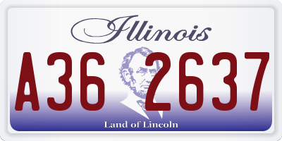 IL license plate A362637