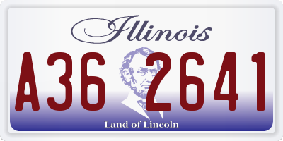 IL license plate A362641