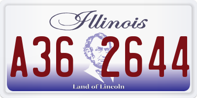 IL license plate A362644