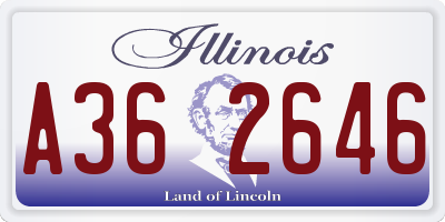 IL license plate A362646