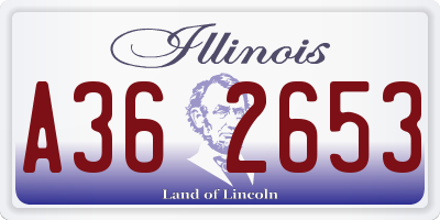 IL license plate A362653