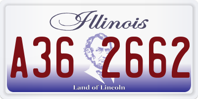 IL license plate A362662