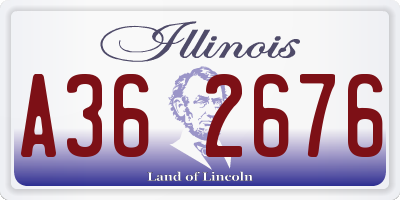 IL license plate A362676