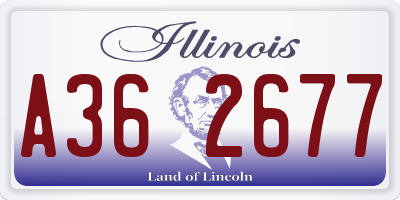 IL license plate A362677