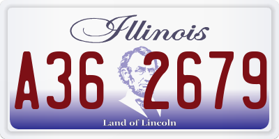 IL license plate A362679