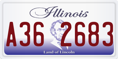 IL license plate A362683