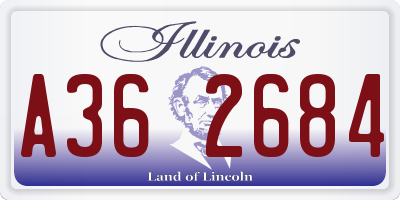 IL license plate A362684