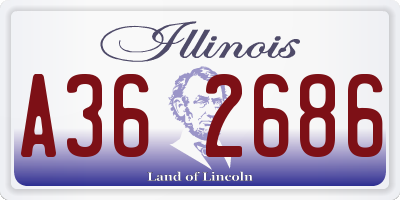 IL license plate A362686