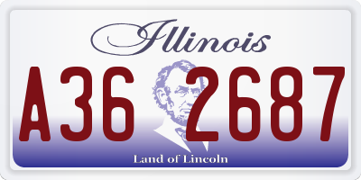 IL license plate A362687