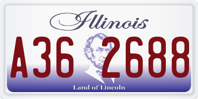 IL license plate A362688