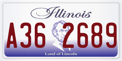 IL license plate A362689