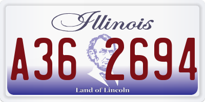 IL license plate A362694