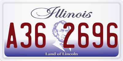 IL license plate A362696