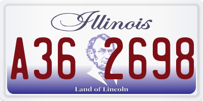 IL license plate A362698