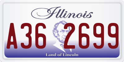 IL license plate A362699