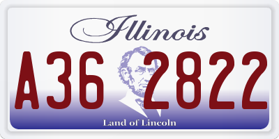 IL license plate A362822