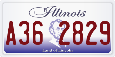 IL license plate A362829
