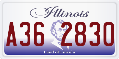 IL license plate A362830