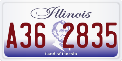 IL license plate A362835