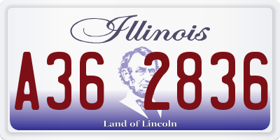 IL license plate A362836