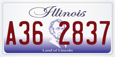 IL license plate A362837
