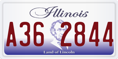 IL license plate A362844