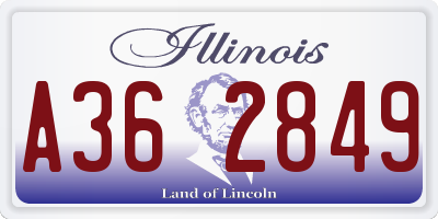 IL license plate A362849