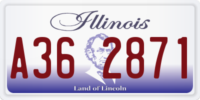 IL license plate A362871