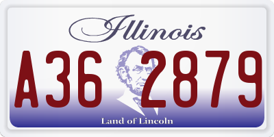 IL license plate A362879