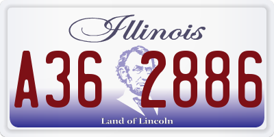 IL license plate A362886