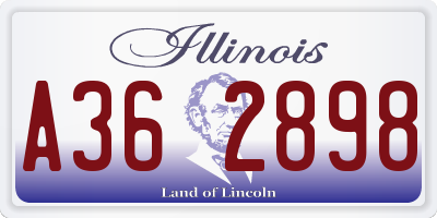 IL license plate A362898