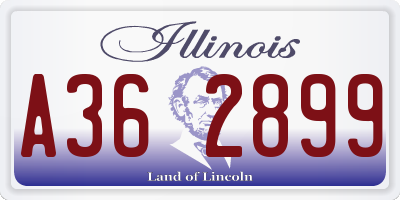 IL license plate A362899