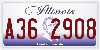 IL license plate A362908