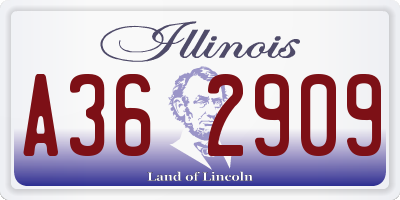 IL license plate A362909