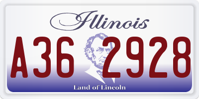 IL license plate A362928