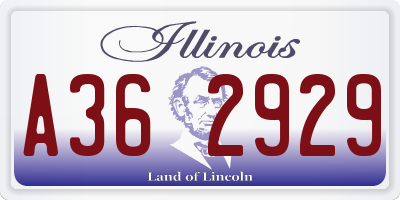 IL license plate A362929