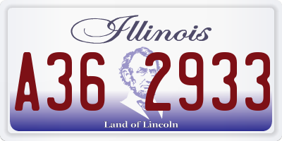 IL license plate A362933