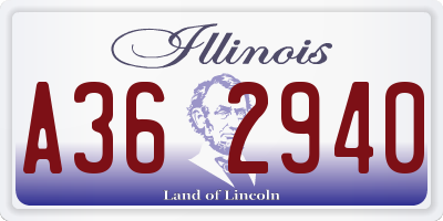 IL license plate A362940