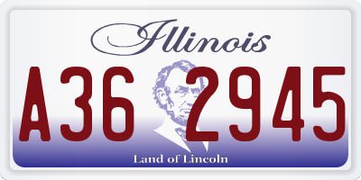 IL license plate A362945