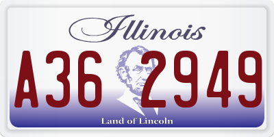 IL license plate A362949