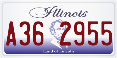 IL license plate A362955