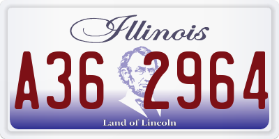 IL license plate A362964