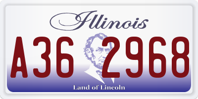 IL license plate A362968