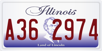 IL license plate A362974