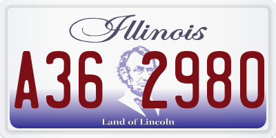 IL license plate A362980