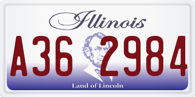 IL license plate A362984